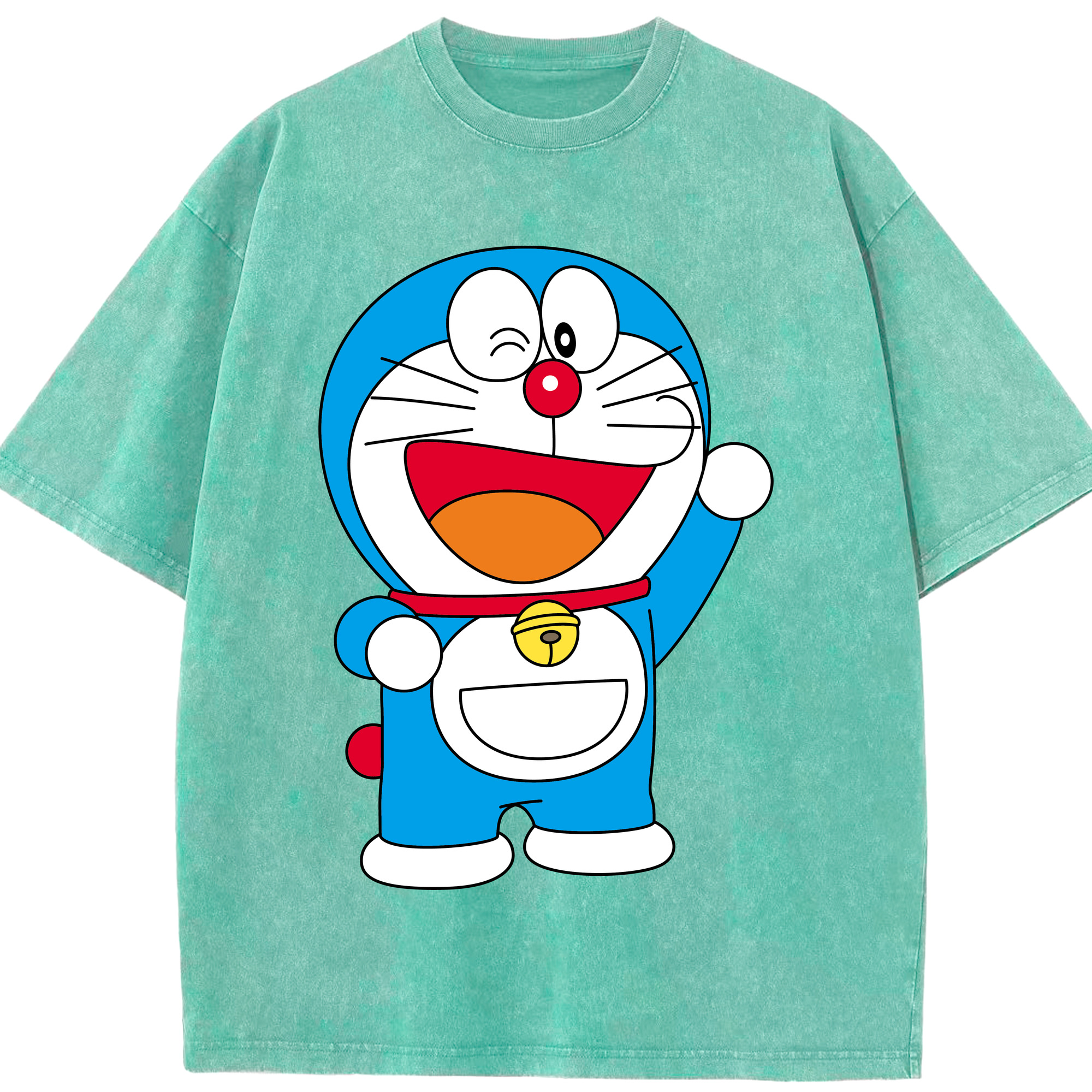 （画像用） ドラえもん Doraemon 綿100% ヴィンテージ風 半袖Tシャツ（フロントプリント）